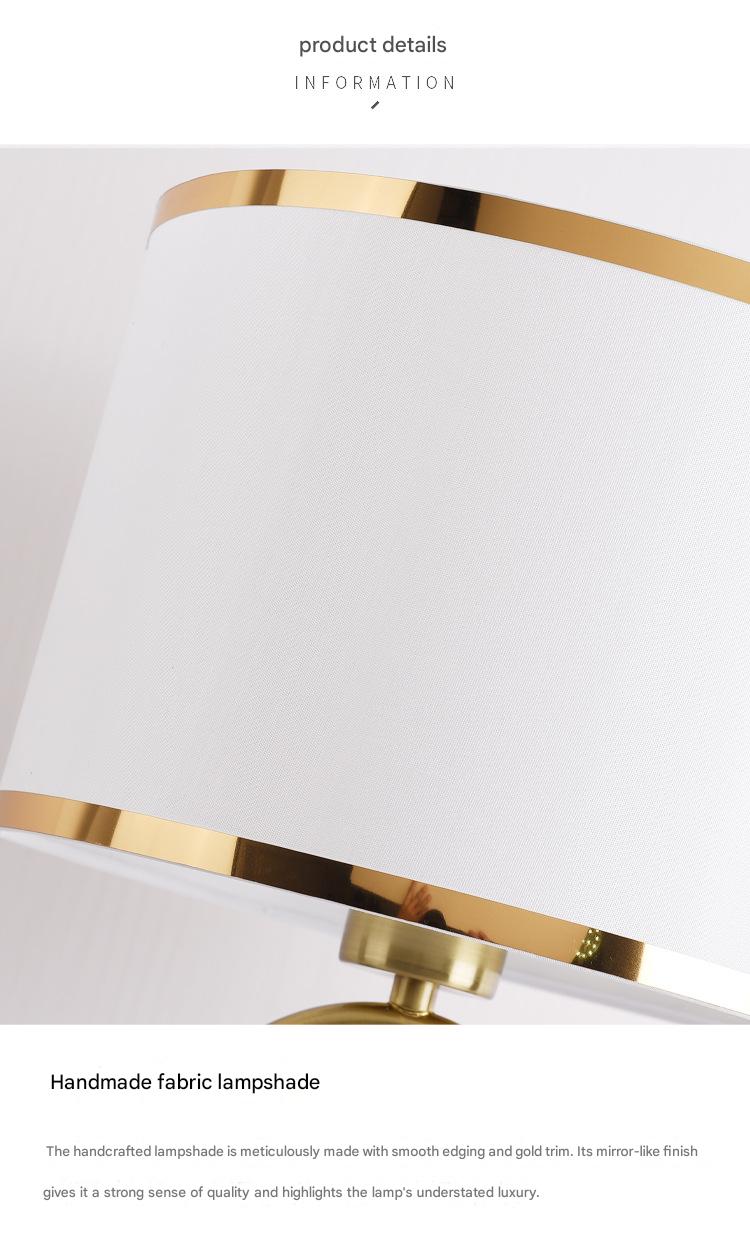 Modern scandinavian oval metal table lamp