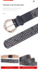 Five row rivet wide faux leather belt