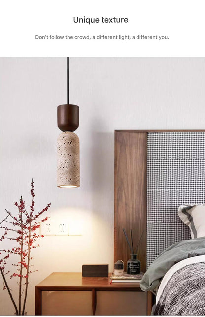 Travertine Stone Pendant Light for Dining Room & Bedroom