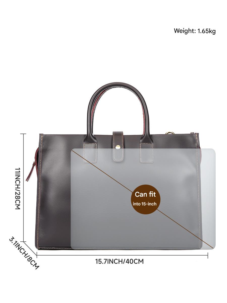 Men’s Genuine Leather Business Shoulder Handbag