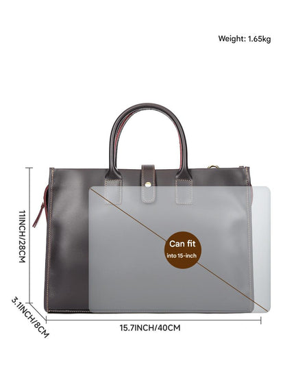 Men’s Genuine Leather Business Shoulder Handbag