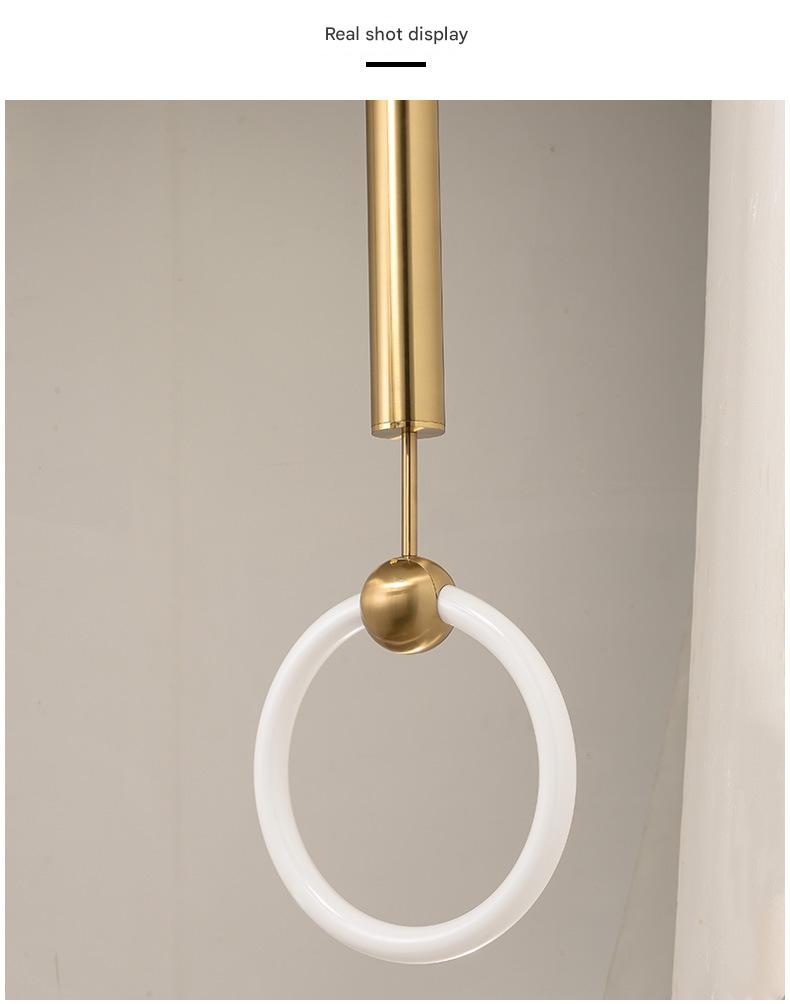 Nordic Postmodern Ring Chandelier Ceiling Lamp for Modern Interiors