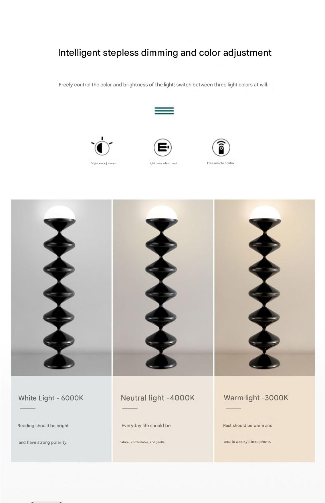 Contemporary nordic gourd floor standing lamp