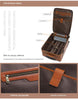 Genuine Leather Business Travel Suitcase with 360° Wheels