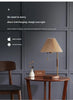 Nordic scandi wooden wireless charging table lamp