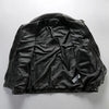 Men Leather Jacket Double Zip Bomber