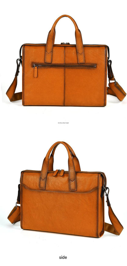 Crossbody Laptop Brown Leather Shoulder Bag