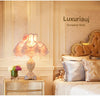 European lace rose bedside table lamp