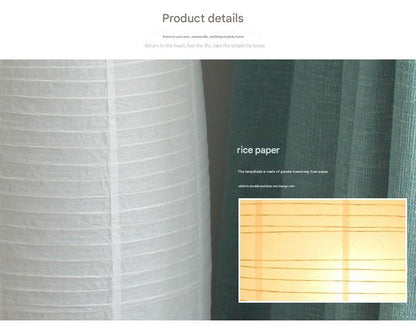 Nordic rice paper column floor lamp 2 light