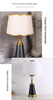Modern scandinavian brass black table lamp