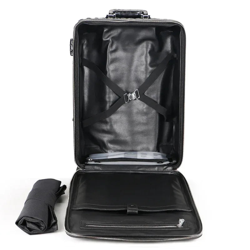 Crocodile Leather Trolley Suitcase for Business & Travel