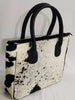 Cowhide tote bag leather shoulder handbag large