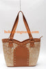 Cowhide shoulder bag leather tote purse speckled