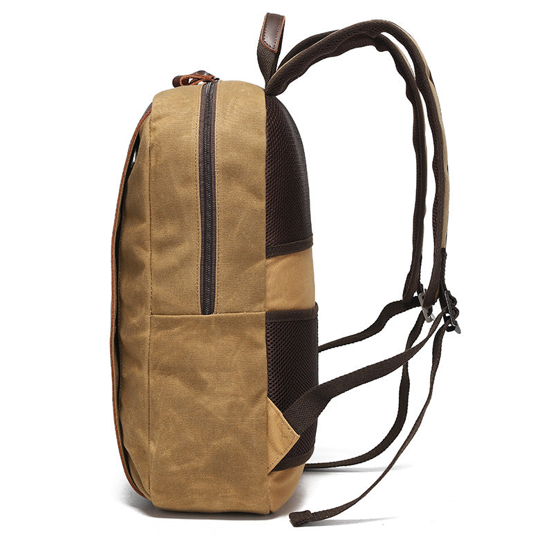 Canvas Laptop Backpack with Luggage Sleeve and 15.6 Inch Storage