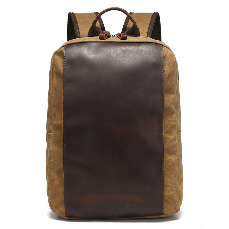Canvas Laptop Backpack with Luggage Sleeve and 15.6 Inch Storage