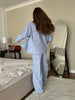 soft gingham pajama set women relaxed cotton sleepwear