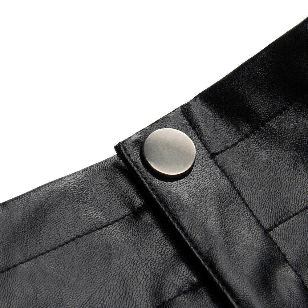 Genuine Leather Shorts Women Loose Wide Leg Cropped