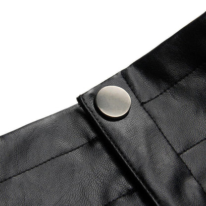 Genuine Leather Shorts Women Loose Wide Leg Cropped