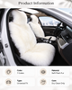 Genuine Sheepskin Car Seat Covers with Long Plush Wool