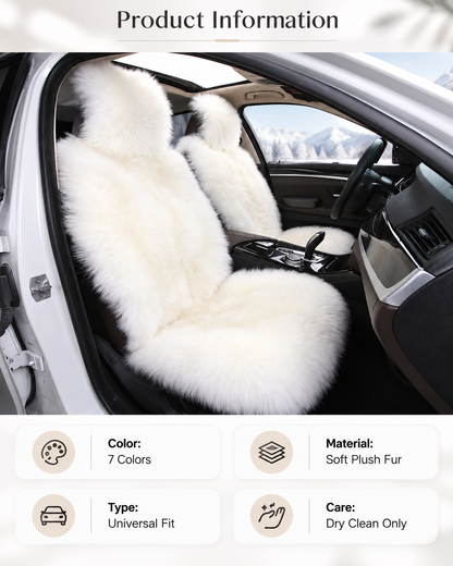 Genuine Sheepskin Car Seat Covers with Long Plush Wool
