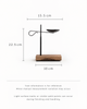 Black Wrought Iron Tea Light Candle Holder with Wooden Base