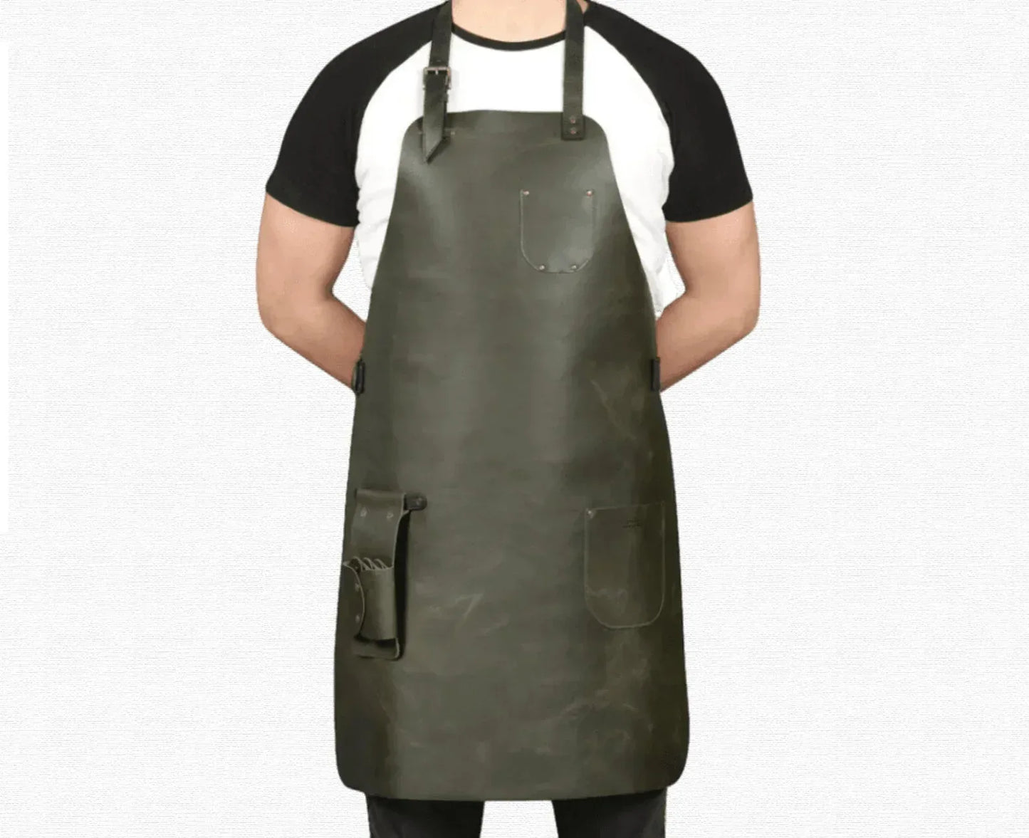 Handmade Unisex woodworking Leather Apron Option 3