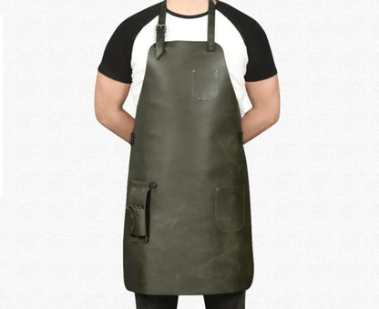 Handmade Unisex woodworking Leather Apron Option 3