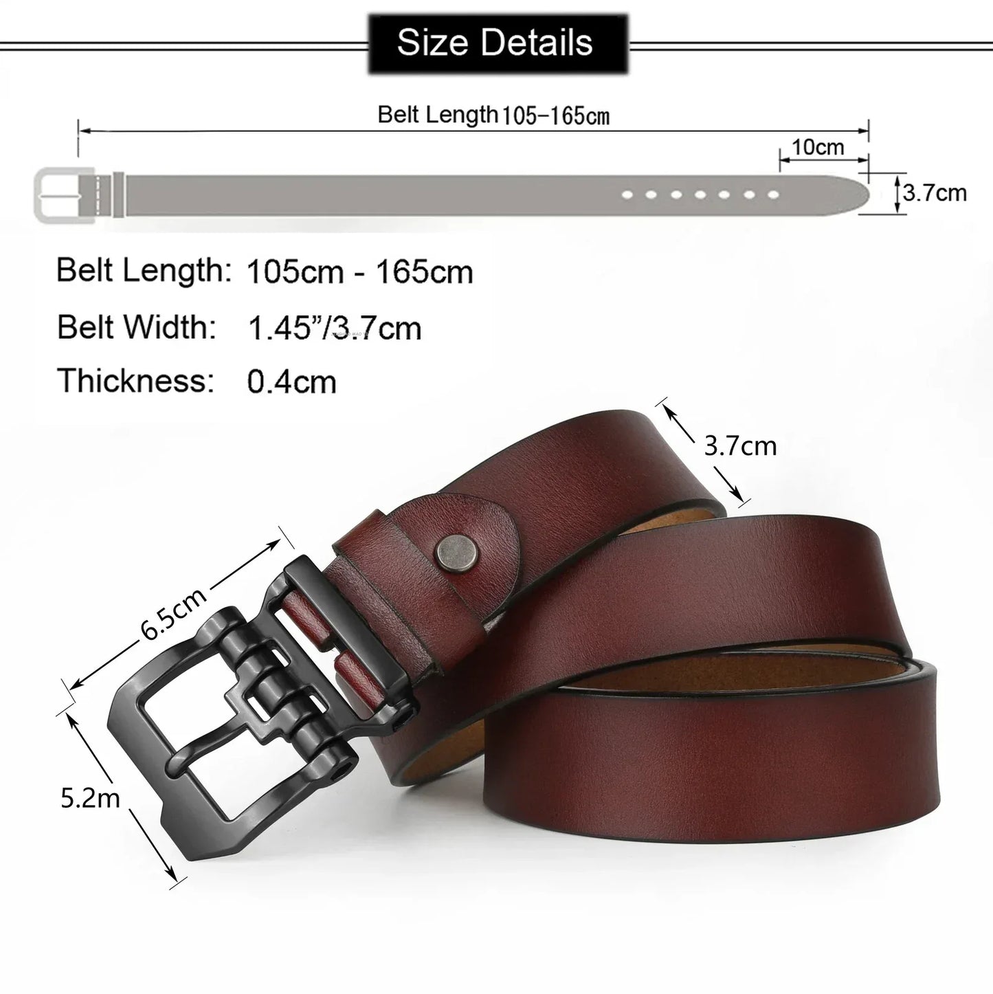 Genuine leather belts for men dress pants