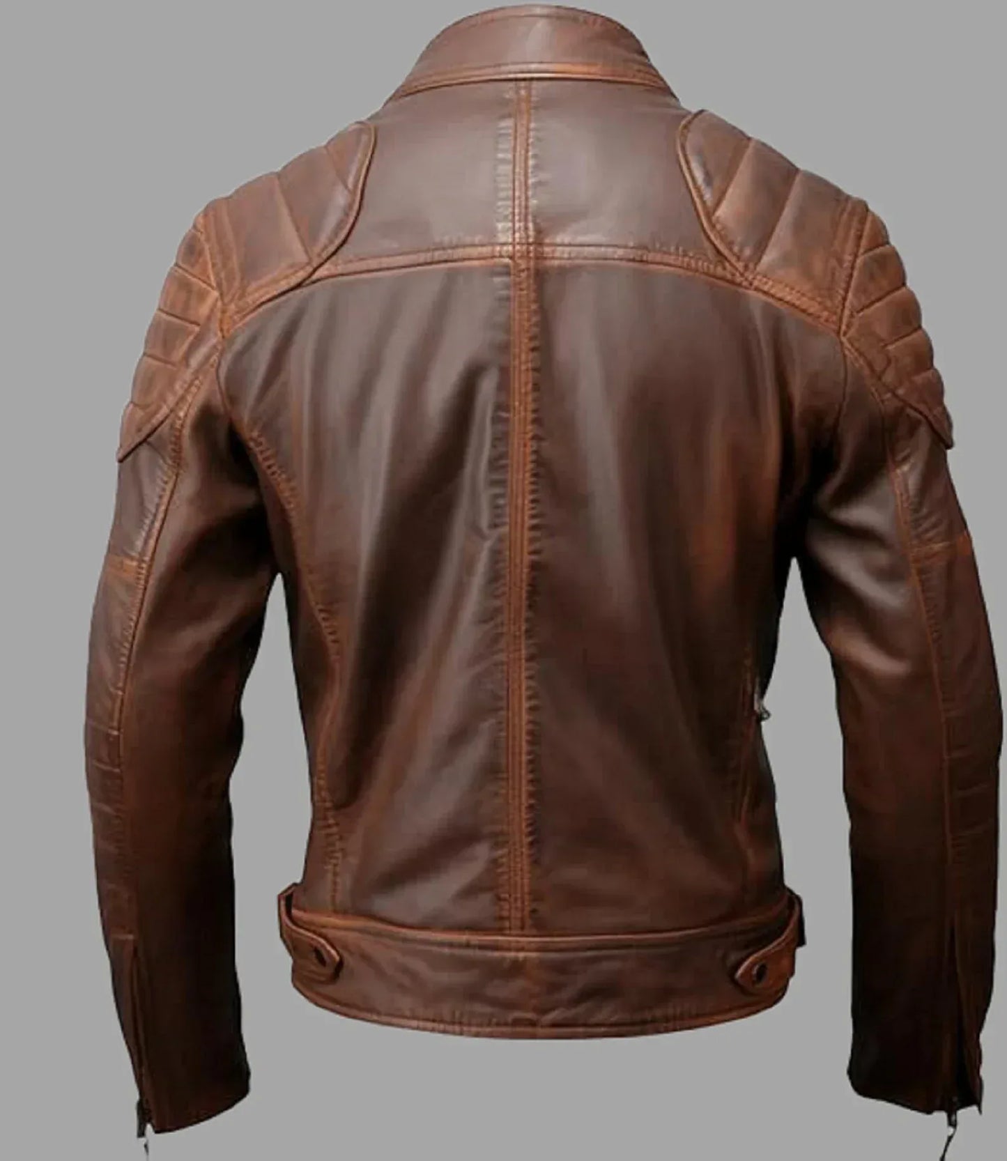 stylish leather jacket mens brown