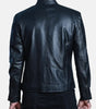 minimalist leather jacket mens black