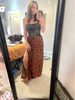 high waist split maxi skirt