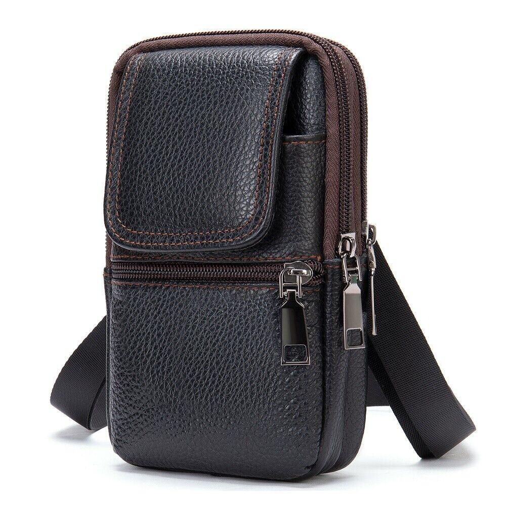genuine cowhide leather phone holster crossbody bag