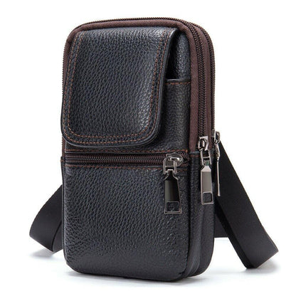 genuine cowhide leather phone holster crossbody bag
