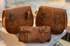 Leather Motorcycle Saddlebags Pouch Leather Panniers