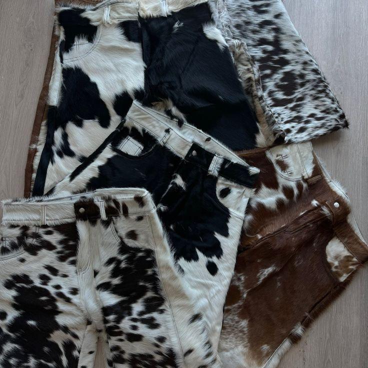 Men Cowhide Shorts Hair On Cowhide Leather Bermuda Shorts