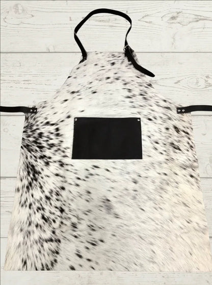 Cowhide Leather Apron Hair On Hide Cooking Work Apron