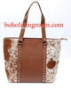 Cowhide Tote Bag Light Brown Leather Handbag Women