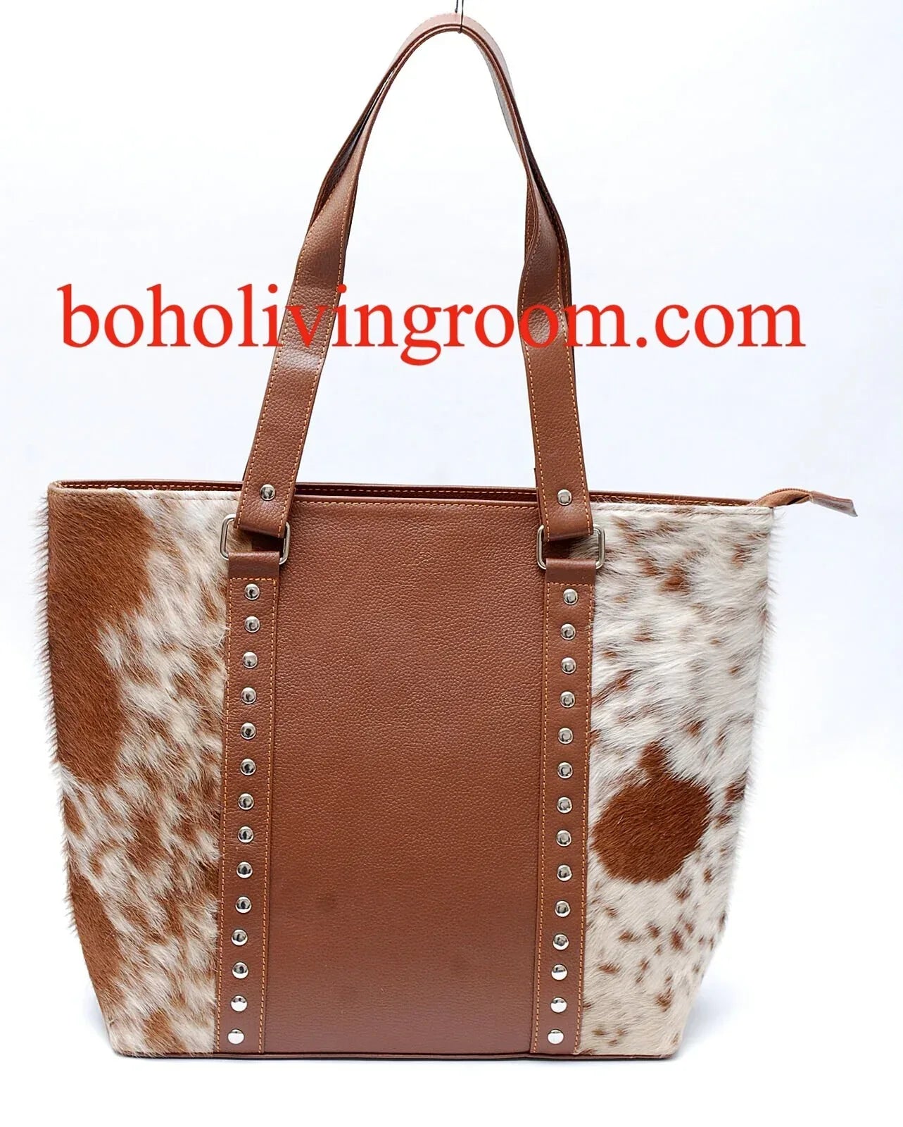 Cowhide Tote Bag Light Brown Leather Handbag Women