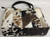 cowhide tote bag patchwork leather handbag for women