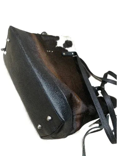 Cowhide shoulder bag leather tote purse