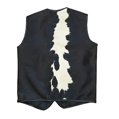 Cowhide Vest Dark Hair On Cowhide Fur Vest