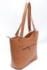 Cowhide tote bag leather shoulder handbag brown