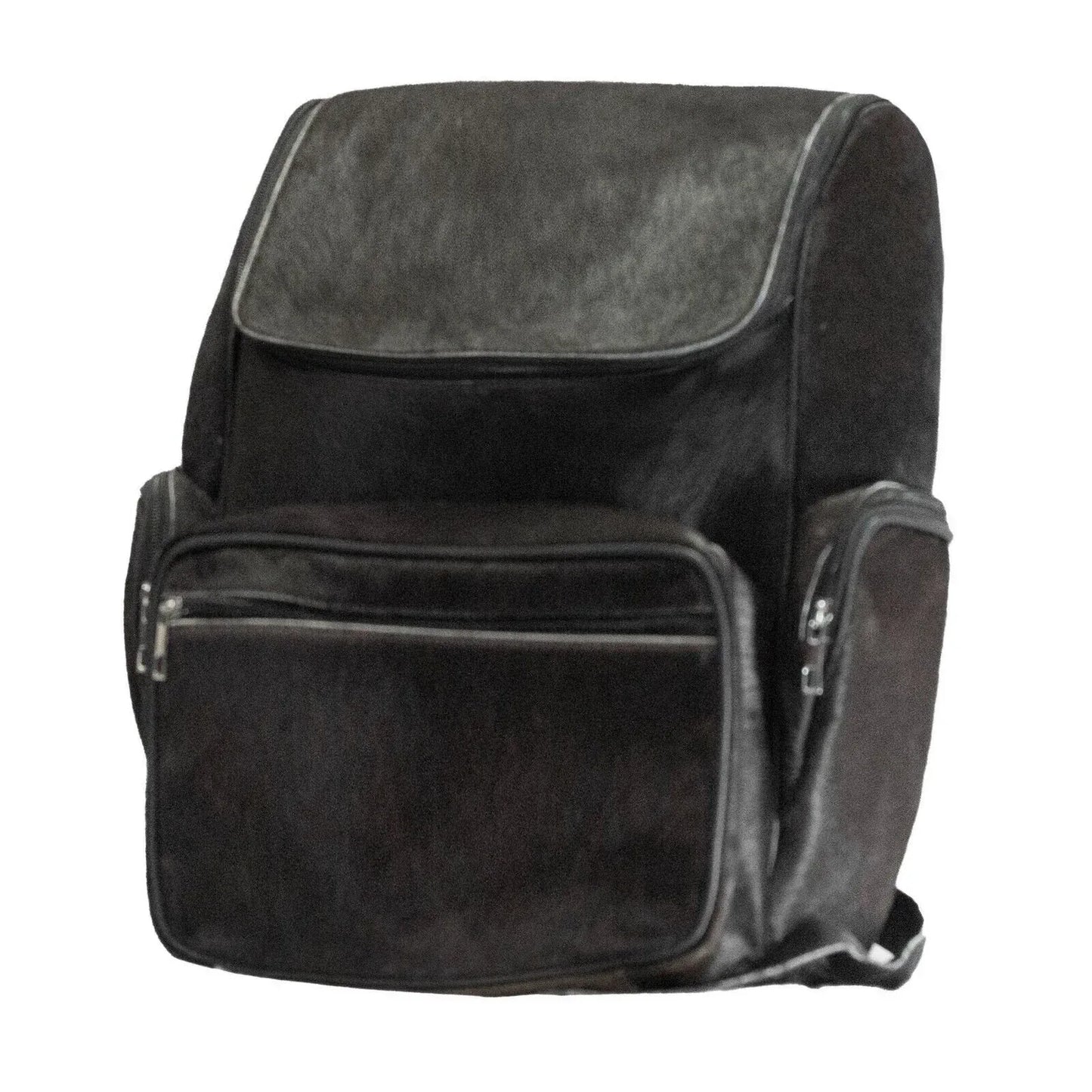 black cowhide backpack leather diaper travel bag