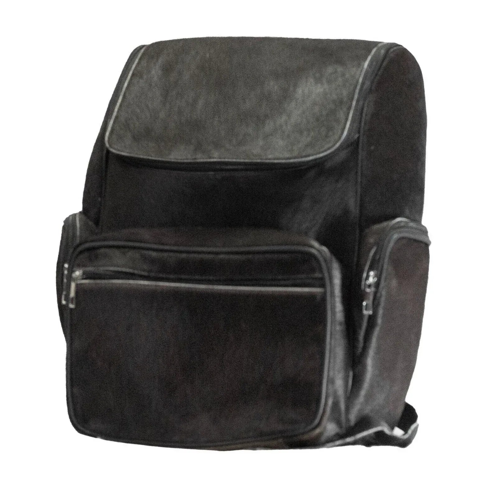 black cowhide backpack leather diaper travel bag