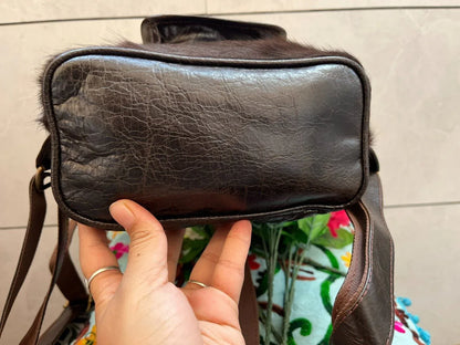 Cowhide Backpack Purse Leather Hair On Hide