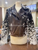 Cowhide Fringe Jacket Womens Hair On Hide Cowhide Jacket