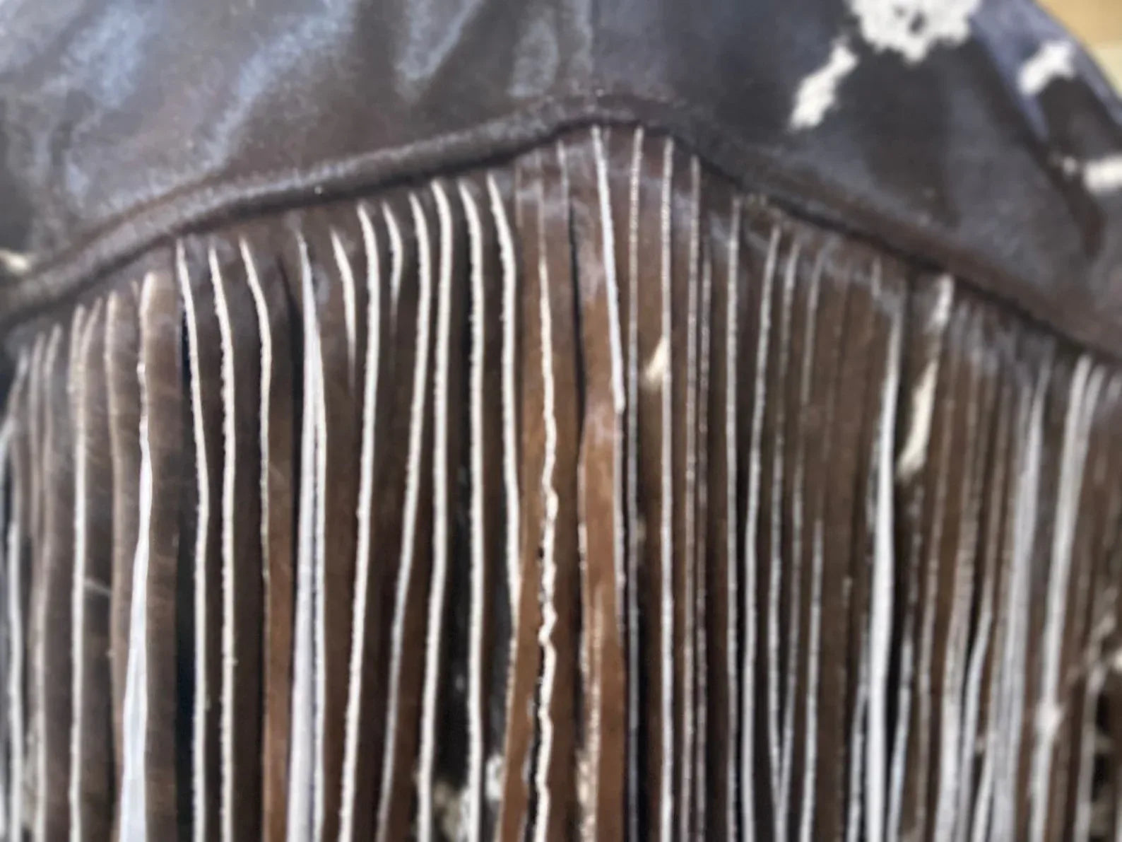 Cowhide Fringe Jacket Womens Hair On Hide Cowhide Jacket