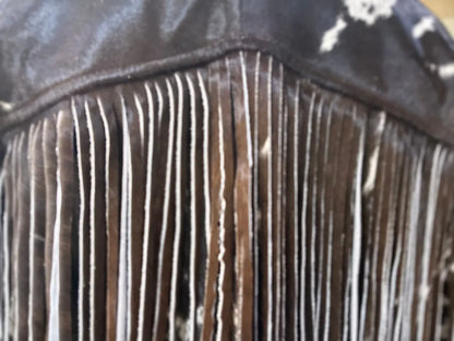 Cowhide Fringe Jacket Womens Hair On Hide Cowhide Jacket