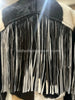 Cowhide Fringe Jacket Womens – Black White Western Style