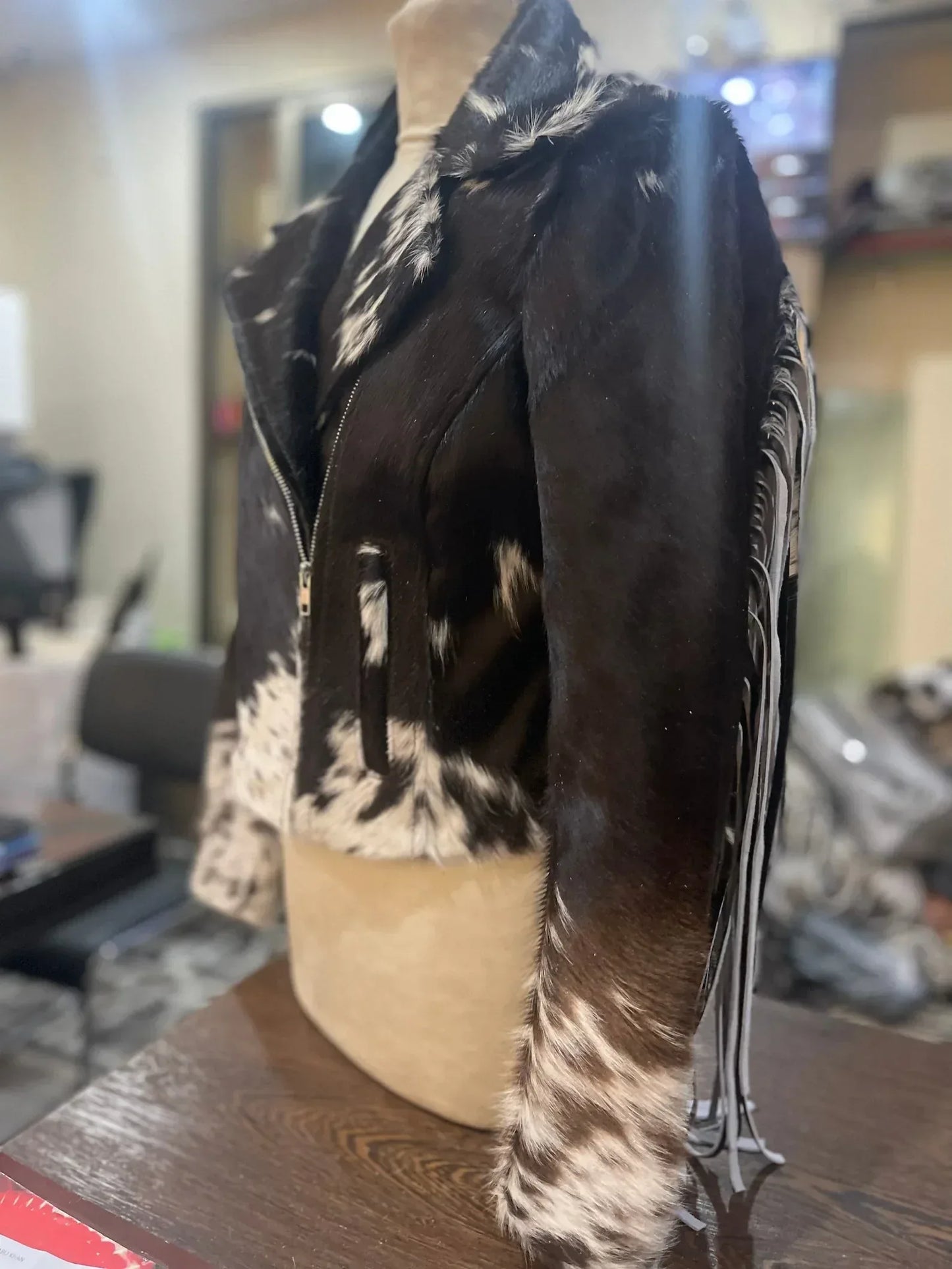 Western Hair On Hide Cowhide Jacket Womens